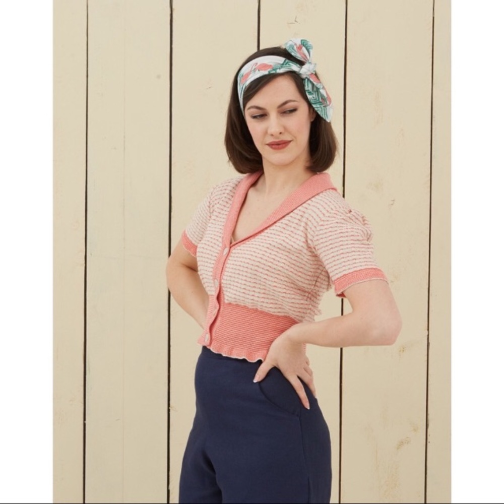 Palava NWOT Shawl Collar Cardigan in Coral